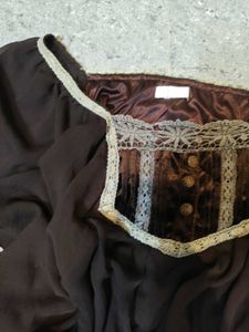 Brown Ruffle Lolita Top