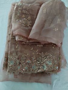 Embroidered Organza Saree