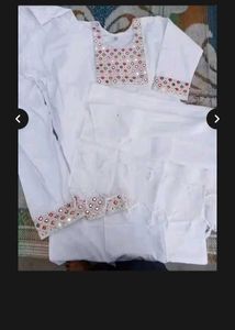 White Embroidered Kurta Set