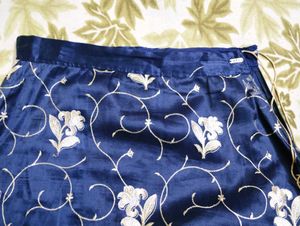 Organza Fabric Lehnga Choli Navy Blue 💙