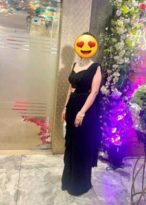 Black DRAPE SAREE