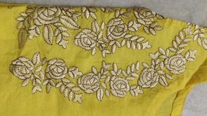 Embroidered Crop Top &amp; Palazzo Set