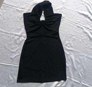 Brand New (Newme) Black Cutout Ruched Dress