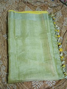 Yellow Silver Zari Saree