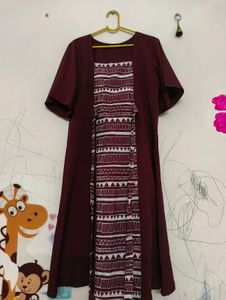 Elegant Maroon Kurta with Print