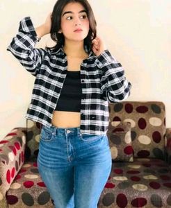 Trendy Plaid Shirt(with inner and shirt)