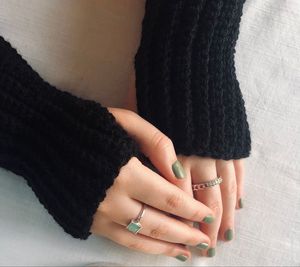 Crochet Black Handgloves