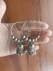 Silver Oxidised Chumki