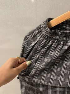 Grey Checked Pants