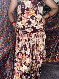 Floral Print pure crepe salwar suit