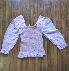 Floral Smocked Long Sleeve Top