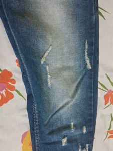 Distressed Ripped Denim Jeans