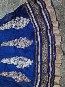 Women&#39;s Blue Umbrella (Kurti/ Gown)size L