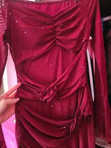 Bodycon Maroon Dress