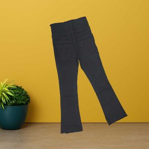 Women black bootcut jeans size 24 (O-63)