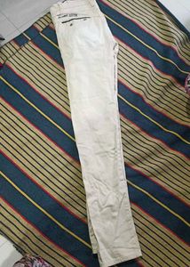 Beige Straight Leg Pants
