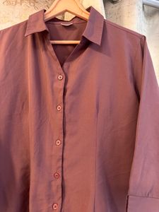 Mauve Button-Down Shirt, Bust- 34/32