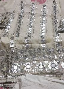 Heavy Gota and Mirror Hand Work Elegant Kurta Set