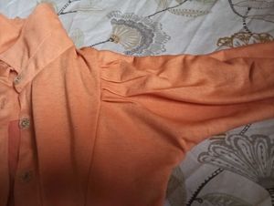 Peach Button-Up Top
