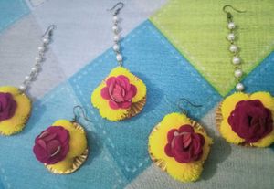 Floral Tika &amp; Earring Set