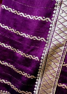 Heavy Wine🍷color Saree &amp; Blouse For Wedding
