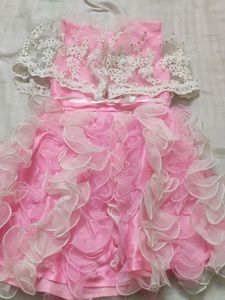 Beautiful Baby Pink Colour Frock
