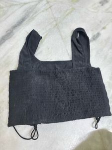 Black Cropped Tank Top