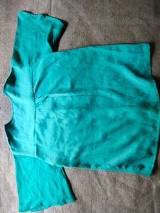 Chemistry V-neck Shirt Style Satin Top