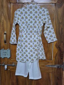 Cute Elephant Print Kurta Set (Avl Sizes 2-7 Year)