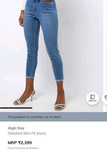 Slim Fit High Rise Ankle Length Jeans