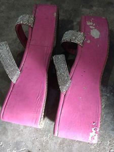 Pink Rhinestone Slides