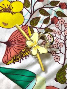 Yellow Floral Hair Claw Clip