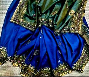 Pure Kanjeevaram Silk Saree Blue Colour