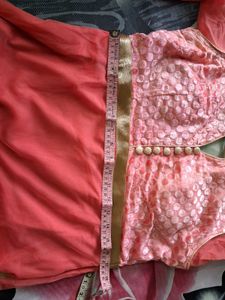 Long Kurta Set (Peach Pink)