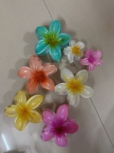 Flower Hair Claw Clips - Set of 5