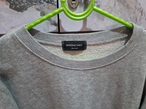 Gray Embellished Sweatshirt