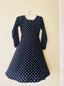 Polka Dot Fit & Flare Dress