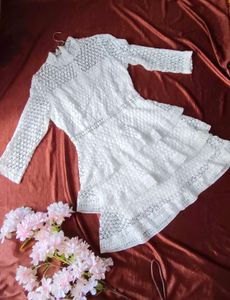 Elegant White Lace Dress