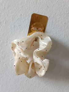 Polka Dot Hair Scrunchie