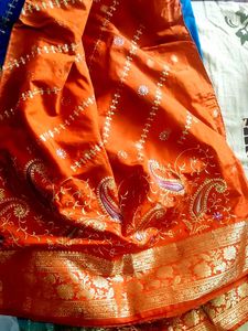 Elegant Blue Embroidered Saree