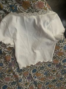A White Crop Top