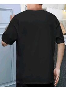 Printed Men Black T Shirt (XL)