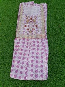 Light Magenta White Anarkali