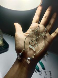 Handmade Real Crystal Stone Earrings