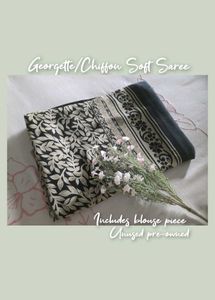 Printed Georgette Saree Full Lenght