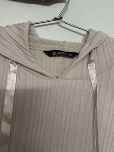 Zudio Ribbed Knit Hoodie