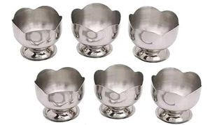 Stainless Steel Cut Design Dessert Cups and Servin