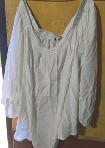 White Off-the-Shoulder Blouse