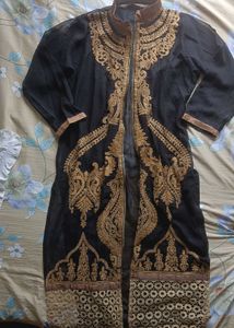 Embroidered Black Sheer Jacket