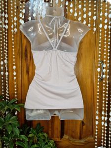 Elegant Halter Top with Lace Detail